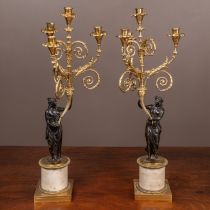 A pair of French 19th century candelabra