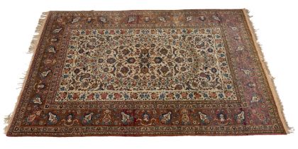 A 20th century hand-woven Isfahan style Persian carpet