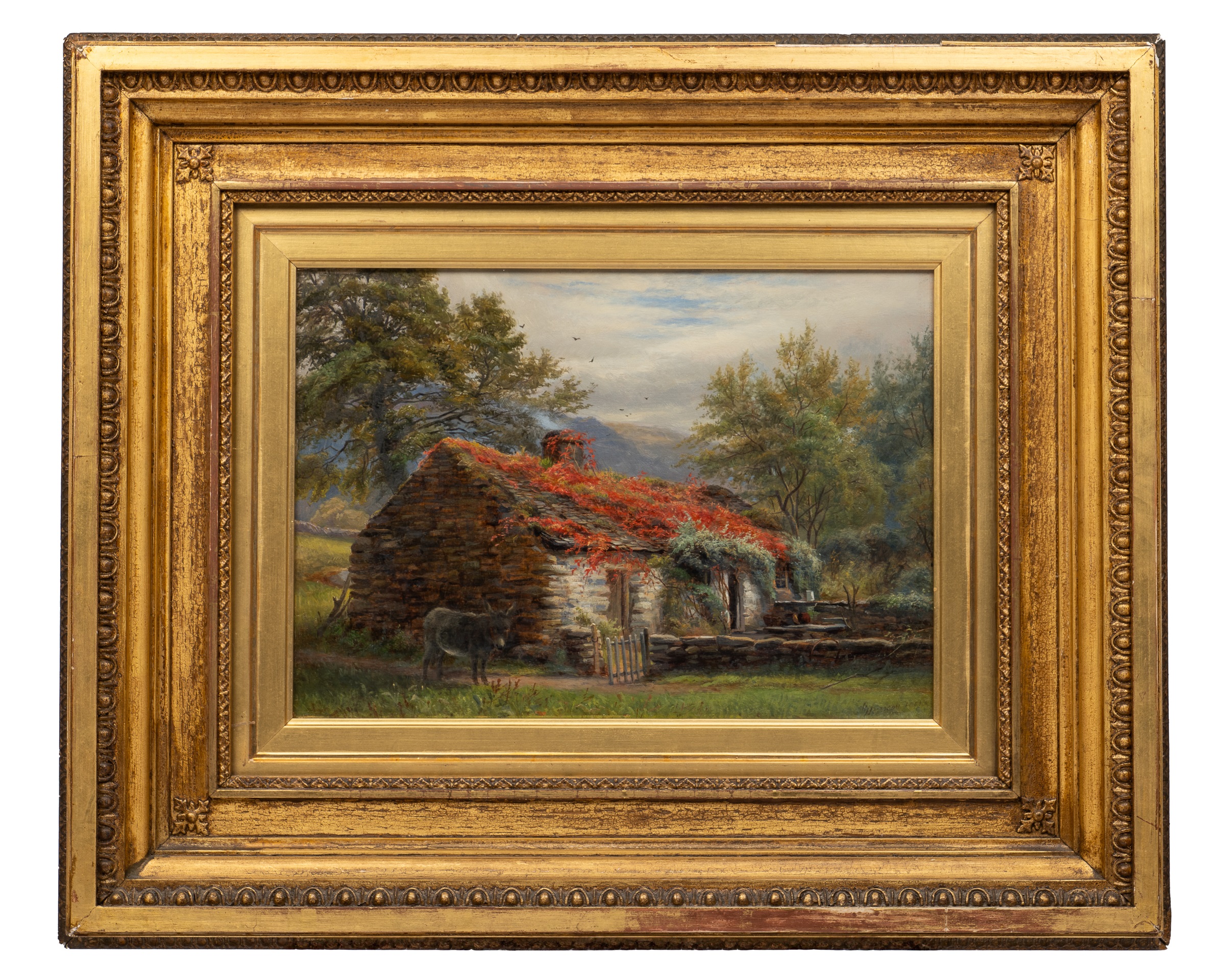 Two decorative paintings of rustic scenes - Image 3 of 7