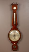 A 19th century mahogany dial barometer