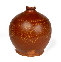 A pottery jar