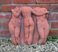 A decorative terracotta wall plaque