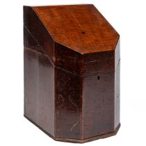 A Georgian mahogany knife box