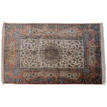 A silk Isfahan style Persian carpet