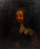 19th century British School in the manner of Anthony Van Dyck, a portrait of Charles I