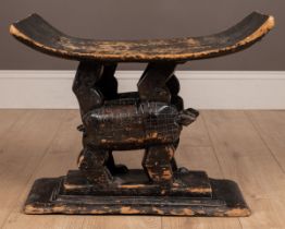 A 19th century zoomorphic Ashanti stool