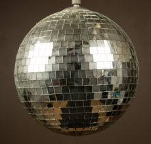 A large disco glitter ball