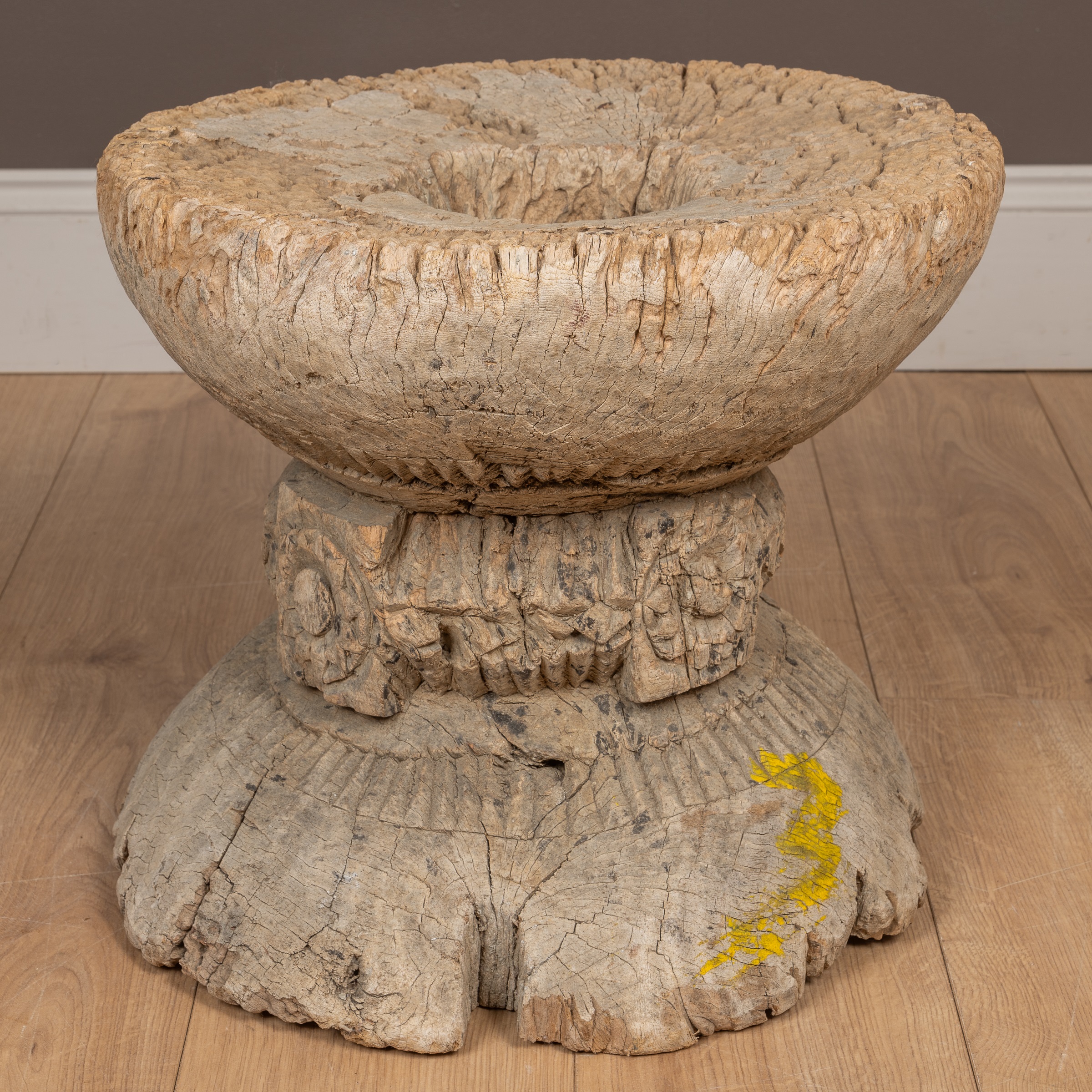 An Indian hardwood stool - Image 3 of 3