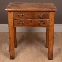 A fruitwood side table