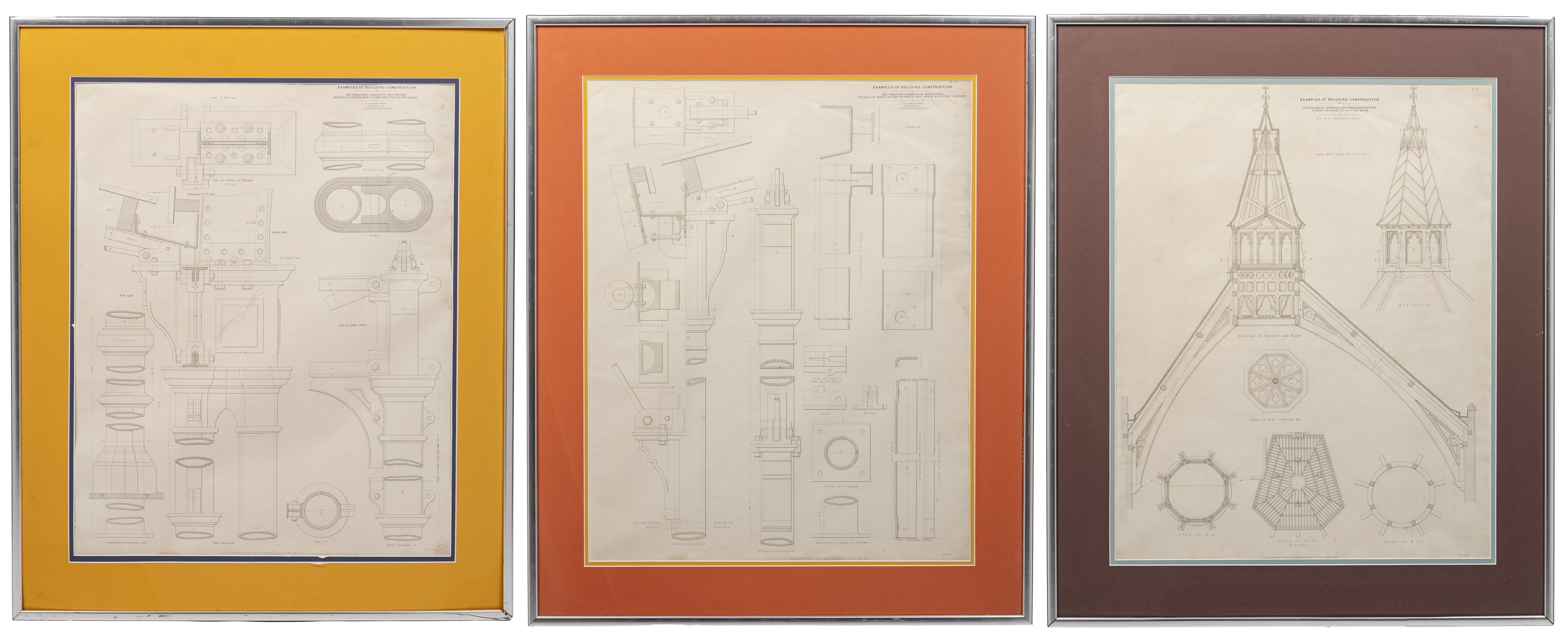 J. R. Jobbins, three architectural etchings