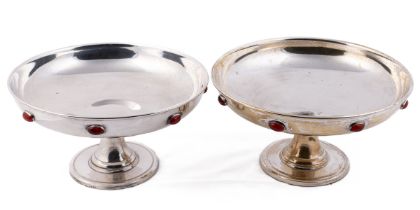 A pair of Scottish Arts & Crafts silver plated comports in the manner of Liberty & Co.