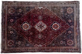 A 20th century hand-woven Hamadan style rug