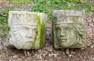 A pair of reconstituted-stone corbels