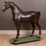 An early to mid-20th century painted wooden horse or pony mannequin