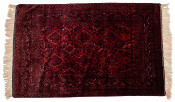 A 20th century Kerman style Persian silk blend rug