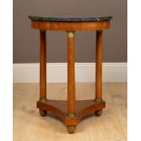 A guéridon marble topped occasional table