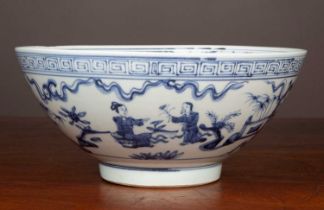 A Chinese blue & white bowl