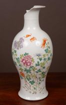 A Chinese porcelain famille rose baluster vase