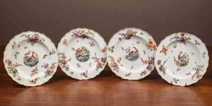 Four Chelsea plates Circa 1760