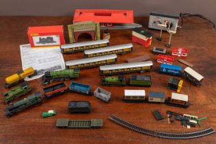 A collection of Hornby OO gauge locomotives and rolling stock