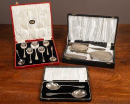 A collection of silver and silver plated items