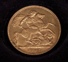 A 1907 gold sovereign