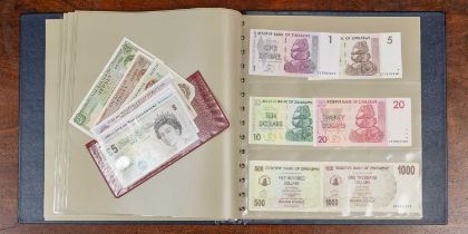 An Album of Zimbabwe dollar notes