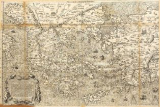 Sebastiano di Re 'Graeciae Chorographia', (Map of Greece), engraved map on two conjoined sheets,