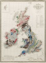 James Wyld Geological map of the United Kingdom of Gt Britain and Ireland, lithograph, 48 x 36cm,
