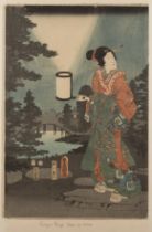 Collection of woodblock prints after Utagawa Hiroshige (Japanese, 1797-1858) to include a section