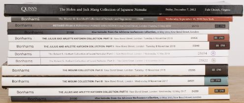 Collection of catalogues on netsukes to include 'The Julius and Arlette Katchen Collection of Fine