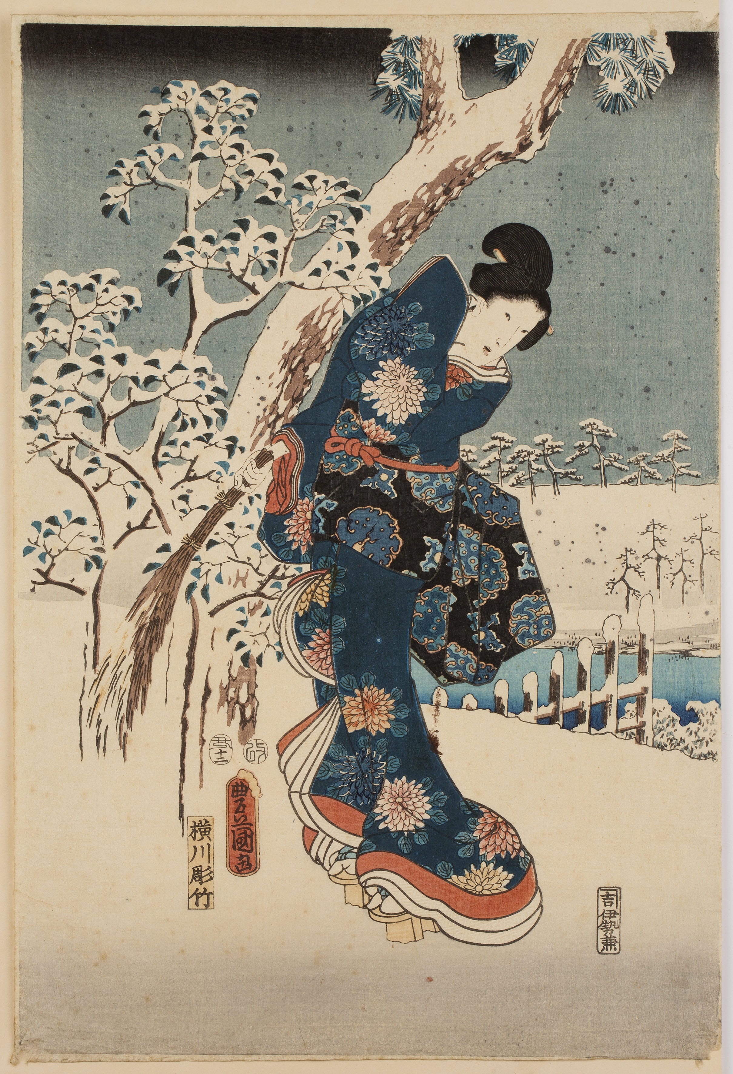 Collection of woodblock prints after Utagawa Hiroshige (Japanese, 1797-1858) to include 'Tōeizan - Image 3 of 4