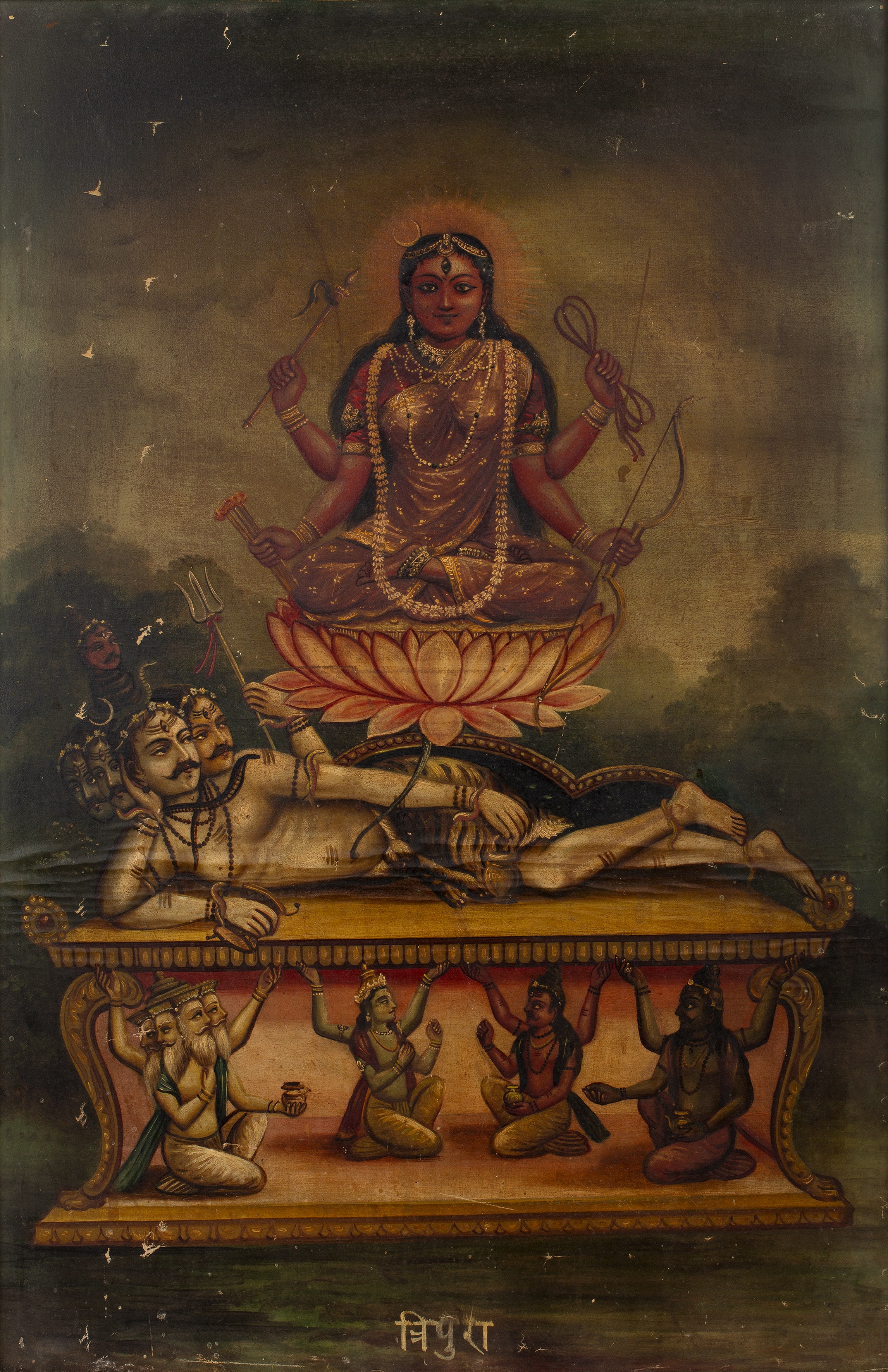 Bengal School Indian, 19th/ early 20th Century depiction of the Tantric Hindu goddess