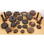 Collection of hardwood stands Chinese, 19th/20th Century At present, there is no condition report