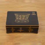 Komai silver and gilt honzogan decorated box Japanese, late Meiji period of rectangular form