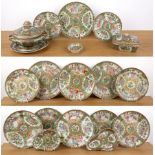 Group of Cantonese porcelain Chinese, late 19th Century to include an oval tureen, cover and