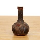 Bocage decorated small bottle vase Japanese, Meiji period within inlaid band around the base and
