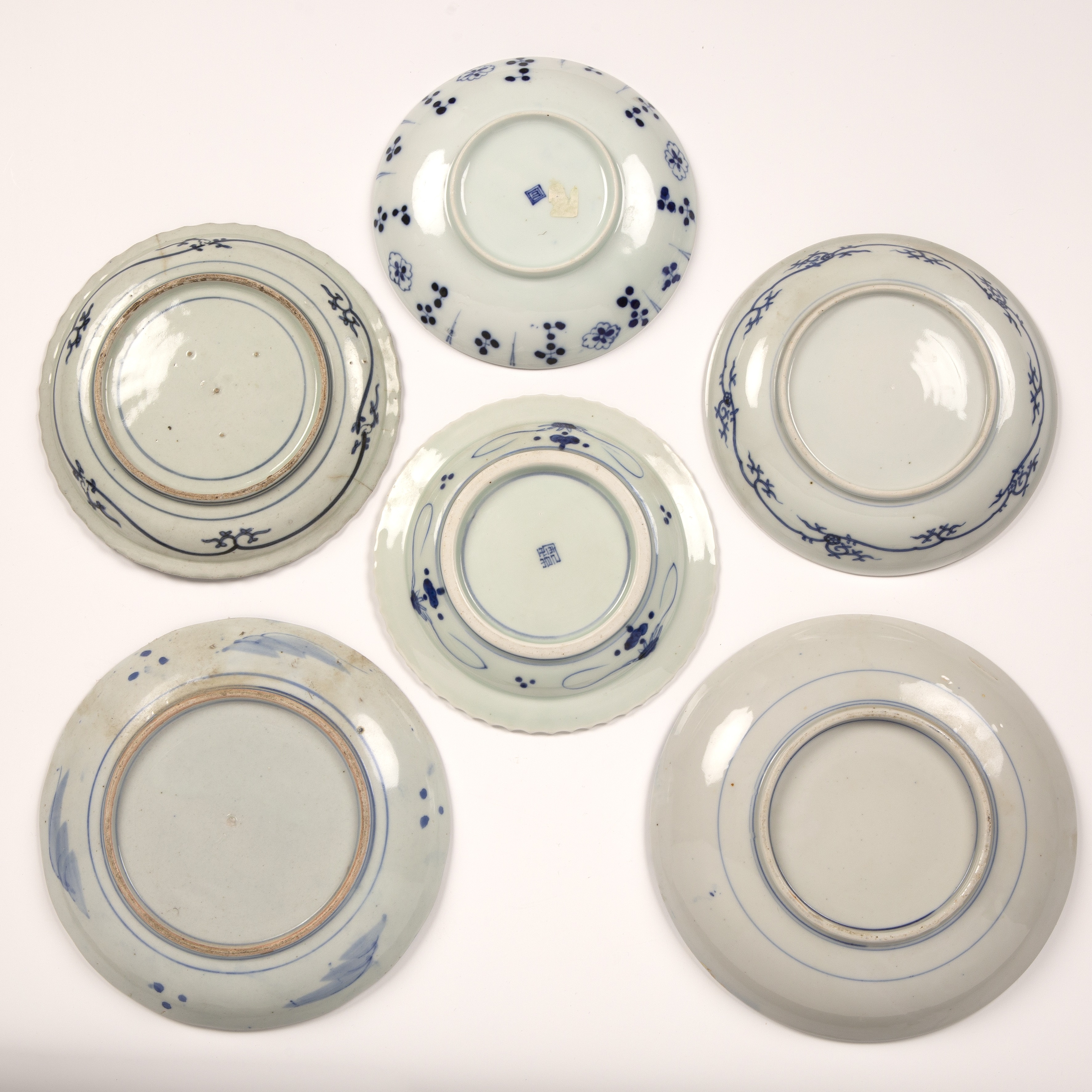 Group of Arita blue and white dishes Japanese, 19th Century variously decorated with phoenix, deer - Image 2 of 3