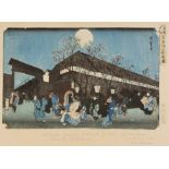 Collection of woodblock prints after Utagawa Hiroshige (Japanese, 1797-1858) to include 'Tōeizan