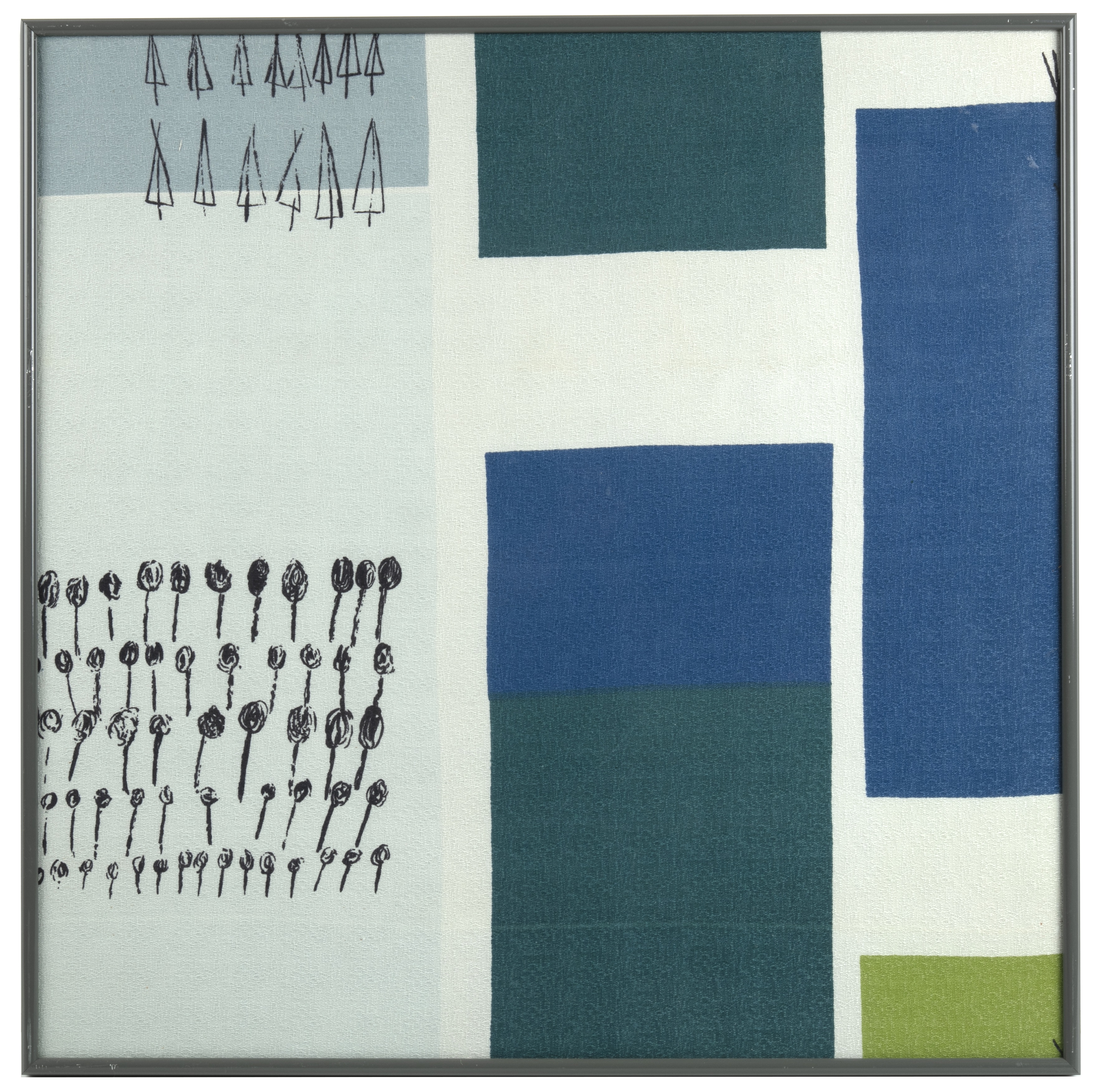 Lucienne Day (1917-2010) for Heals Plantation, designed in 1958 two screen printed cotton textiles - Image 2 of 7