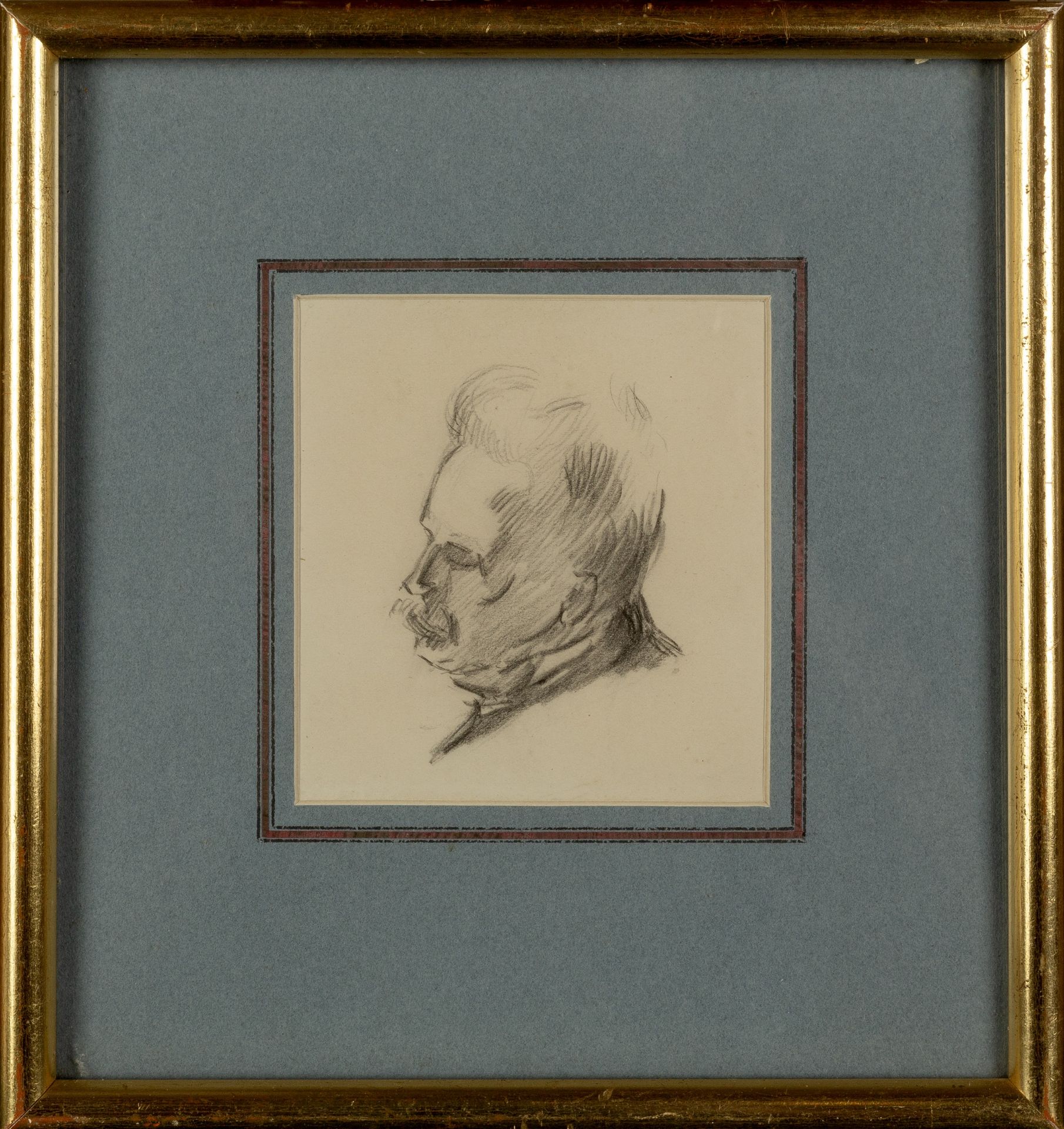 William Orpen (1878-1931) Portrait of Harold Spender pencil on paper 9.5 x 8.5cm. Provenance: The - Bild 2 aus 3