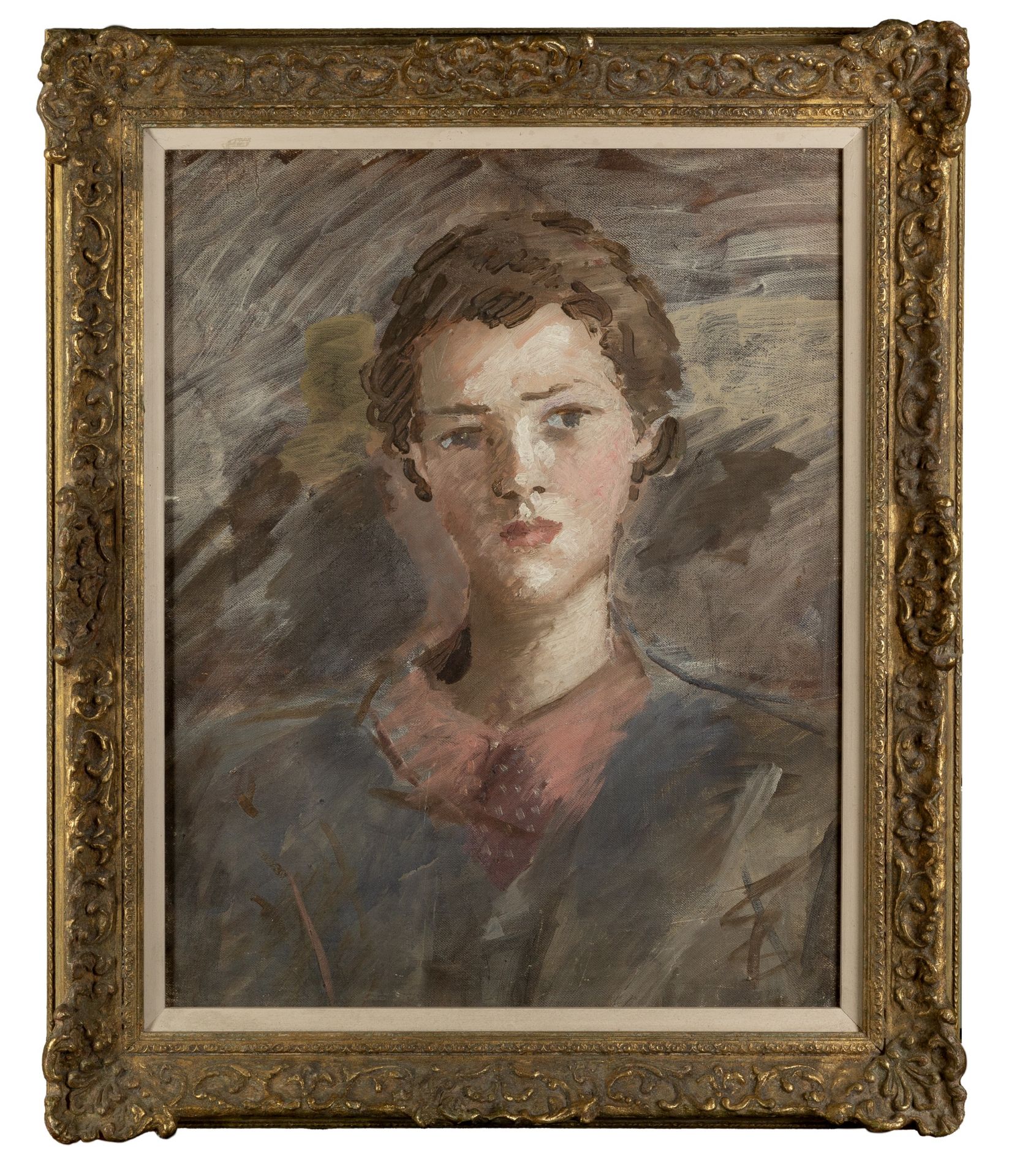 Adrian Daintrey (1902-1988) Portrait of a Girl inscribed (to reverse) oil on canvas 49 x 40cm. - Bild 2 aus 3