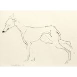 Sven Berlin (1911-1999) Greyhound, 1967 signed and dated (lower left) pen and ink 32 x 44cm.