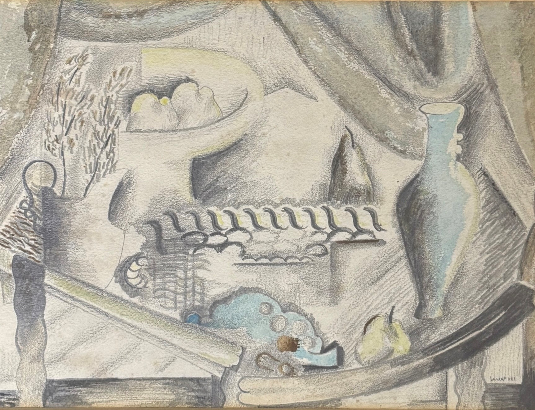 Jean Lurçat (1892-1966) Still Life signed (lower right) watercolour and pencil 21 x 30cm.