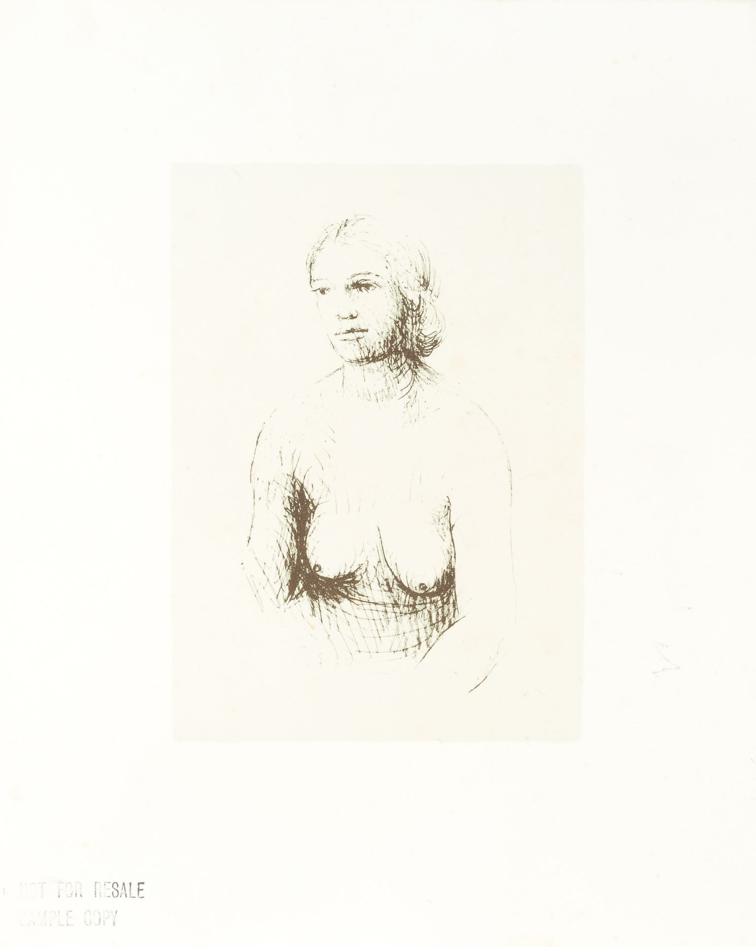 Henry Moore (1898-1986) Girl I, 1974 printer's proof aside from the edition of 50 lithograph 39 x - Bild 2 aus 3