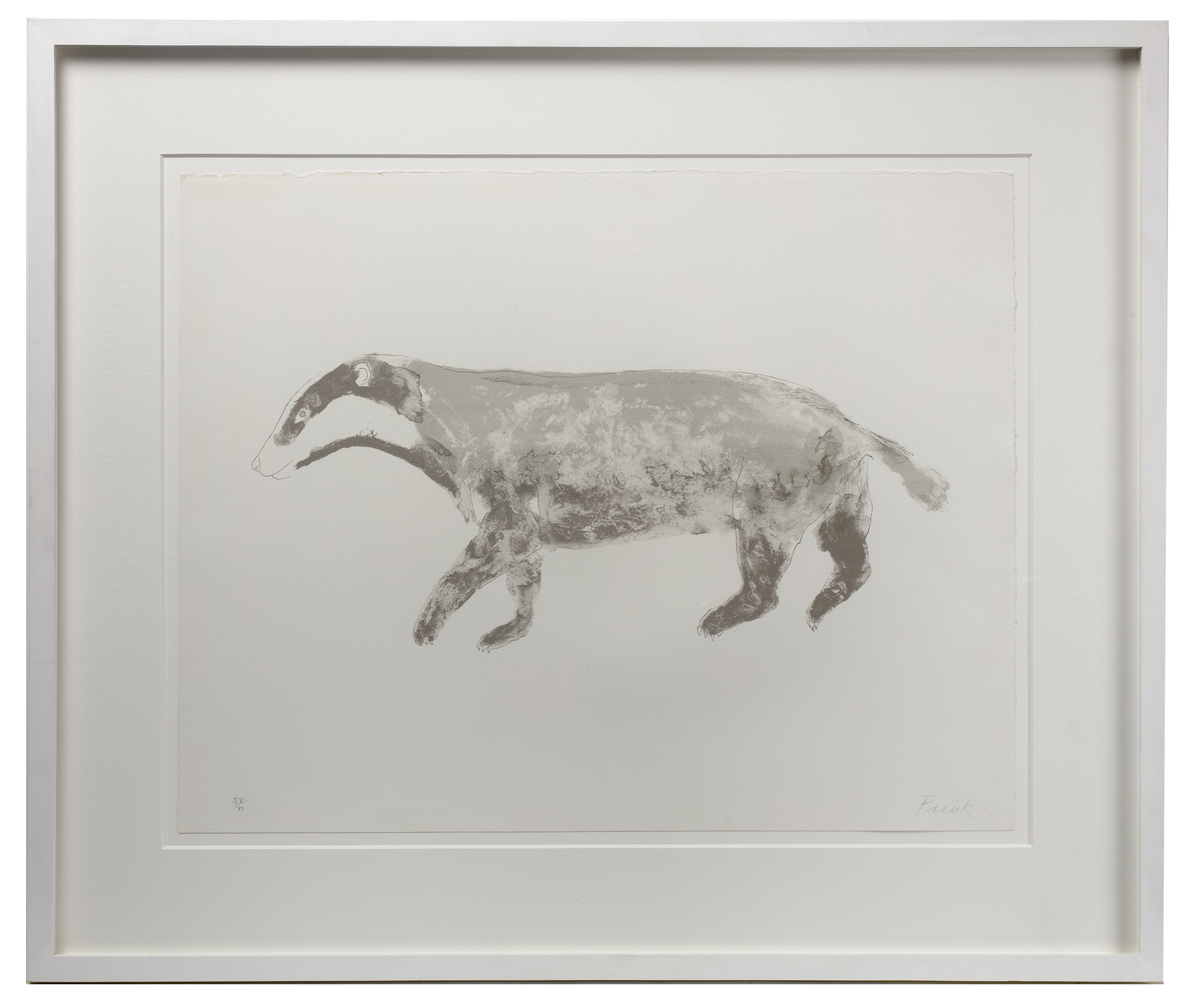 Elisabeth Frink (1930-1993) Badger (Wiseman 32), 1970 from the series Eight Animals 58/70, signed - Image 2 of 3