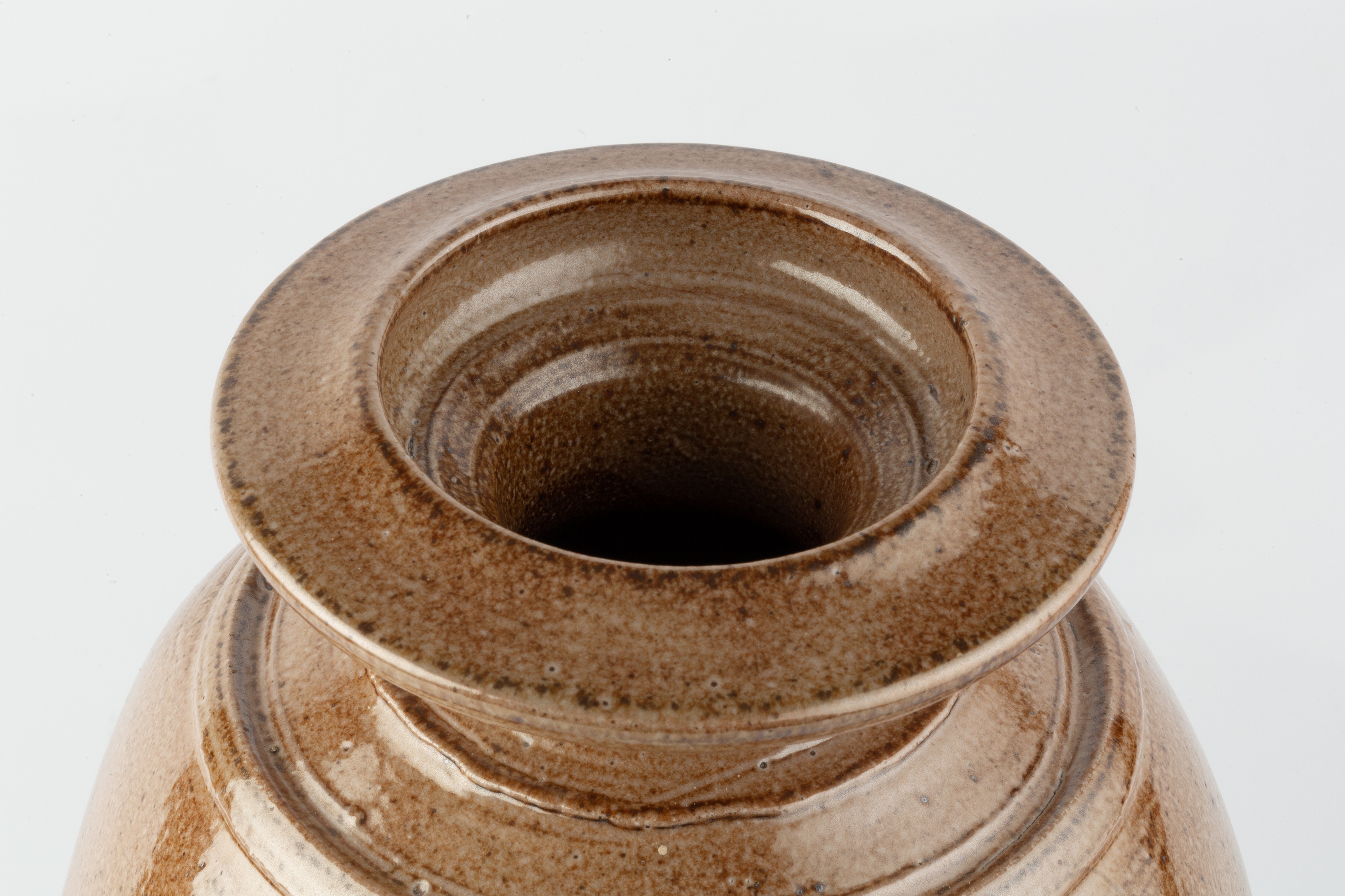 Richard Batterham (1936-2021) Vase stoneware, with two-tone salt glaze 34cm high. - Image 3 of 4