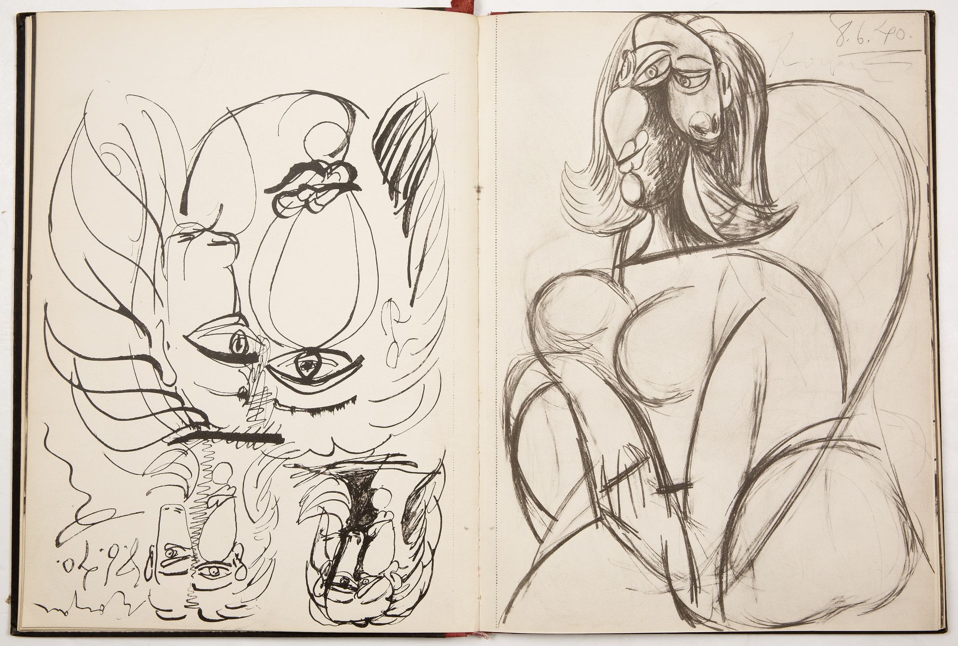 Pablo Picasso (1881-1973) Carnet de Dessins, Royan, 1948 folio Published by Cahiers d’Art comprising - Image 4 of 6