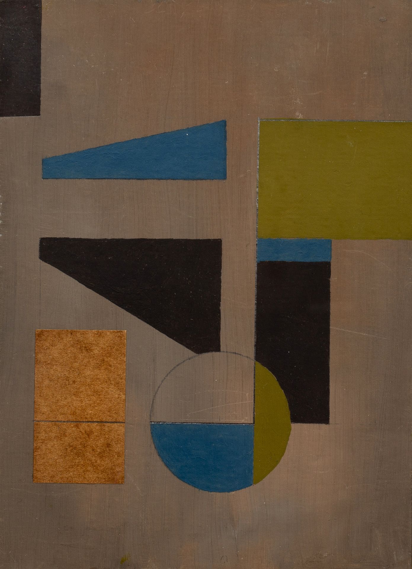 George Dannatt (1915-2009) Composition on a Buff Ground, 1994 signed, dated, and titled (to reverse)