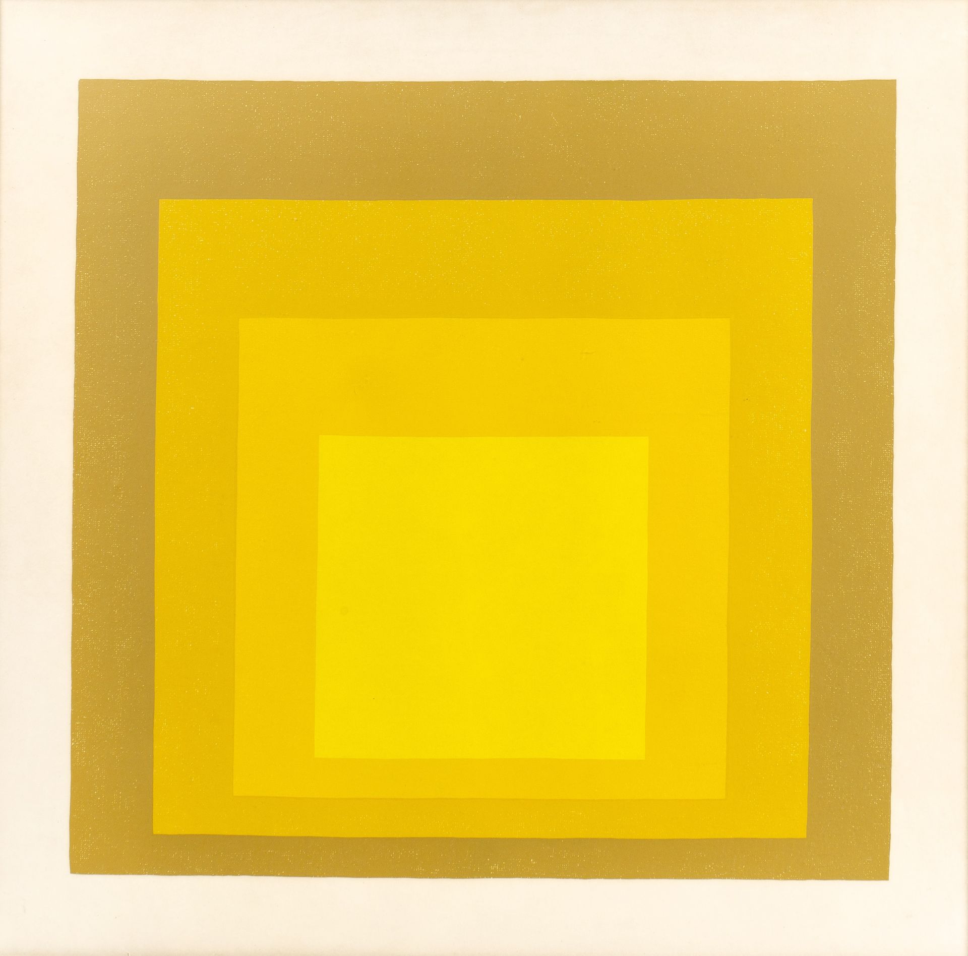 Josef Albers (1888-1976) Departing in Yellow lithograph 53 x 53cm.